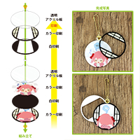 アクリルキーホルダースライドタイプ