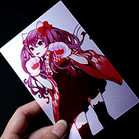 ホログラム半透明カード(ポストカード 90×140・L判/0.350mm厚)