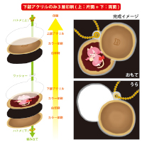 アクリルキーホルダースライドタイプ