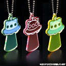 カラーアクリルキーホルダー(蛍光クリア)
