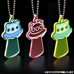 カラーアクリルキーホルダー(蛍光クリア)