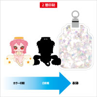 LEDグリッターキーホルダー